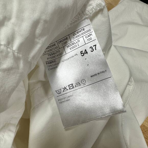 Canali Black Edition Cotton Blend Men's Pants White Sz 54 (US 37 ) New With Tags - Picture 6 of 11